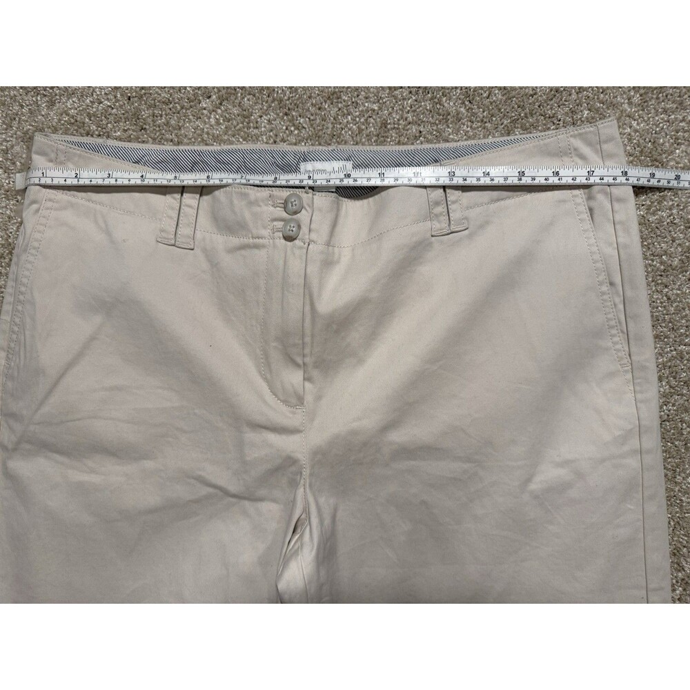 J. Jill Live In Chino Sea Salt Beige Cotton Blend Pants-Size 14 NWT! - Picture 2 of 7
